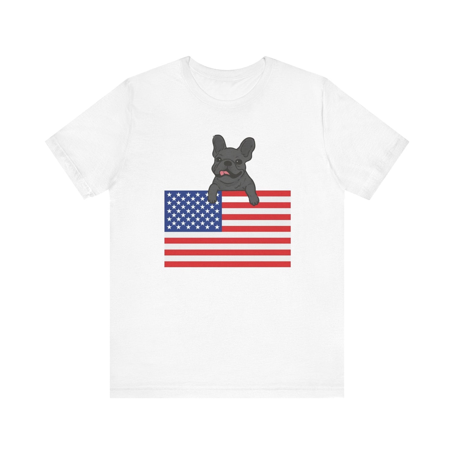 Custom Flag Black Frenchie USA TShirt