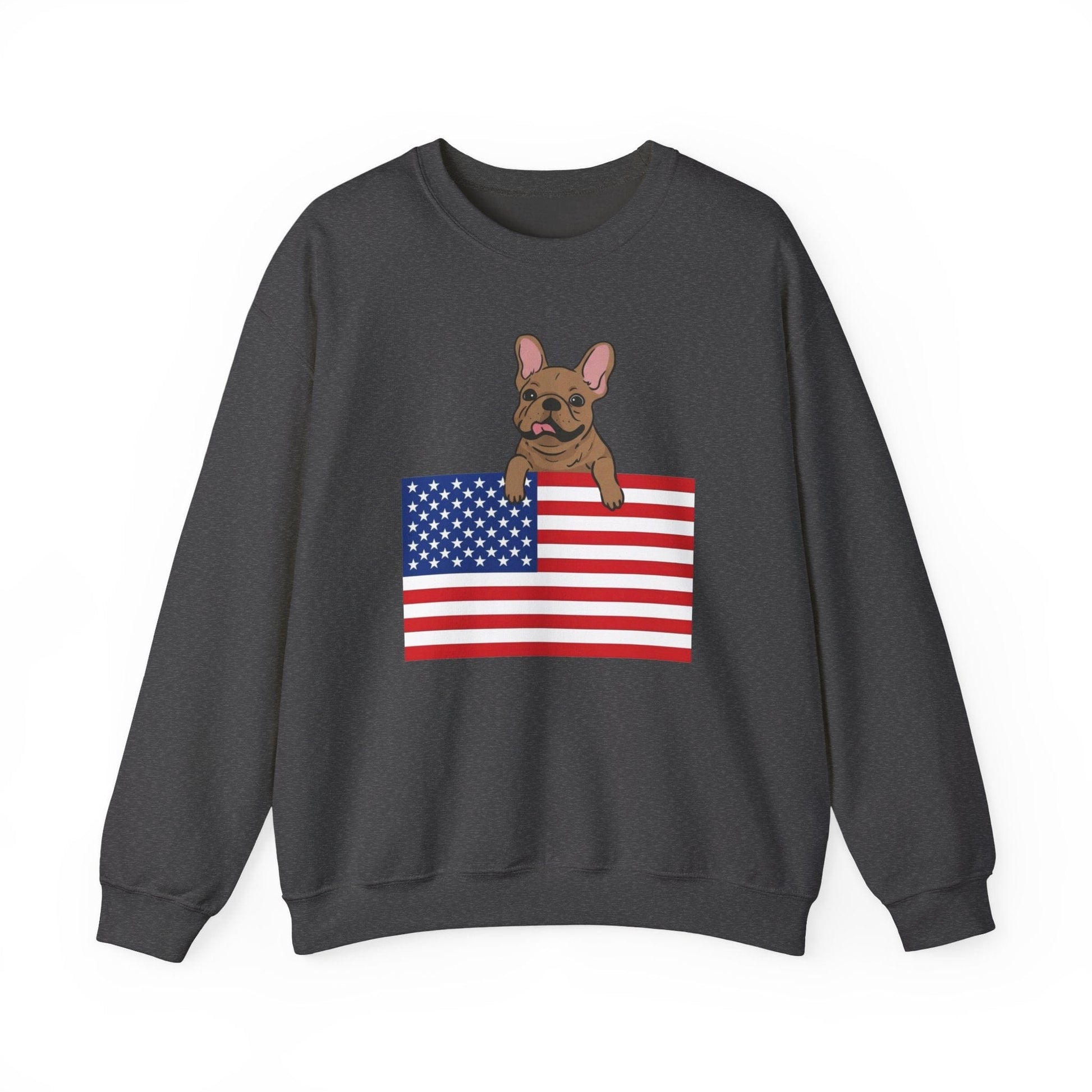 Custom Flag Fawn French Bulldog USA Sweatshirt