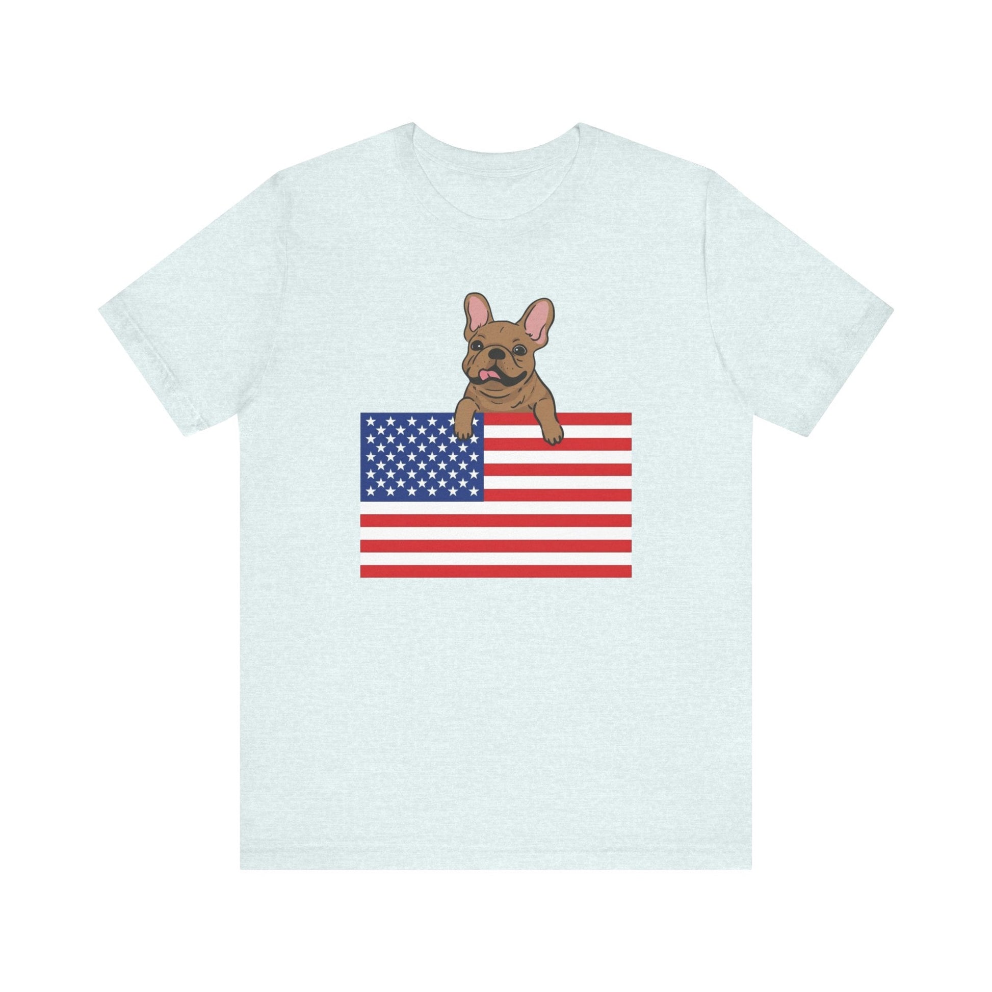 Custom Flag Fawn Frenchie USA TShirt