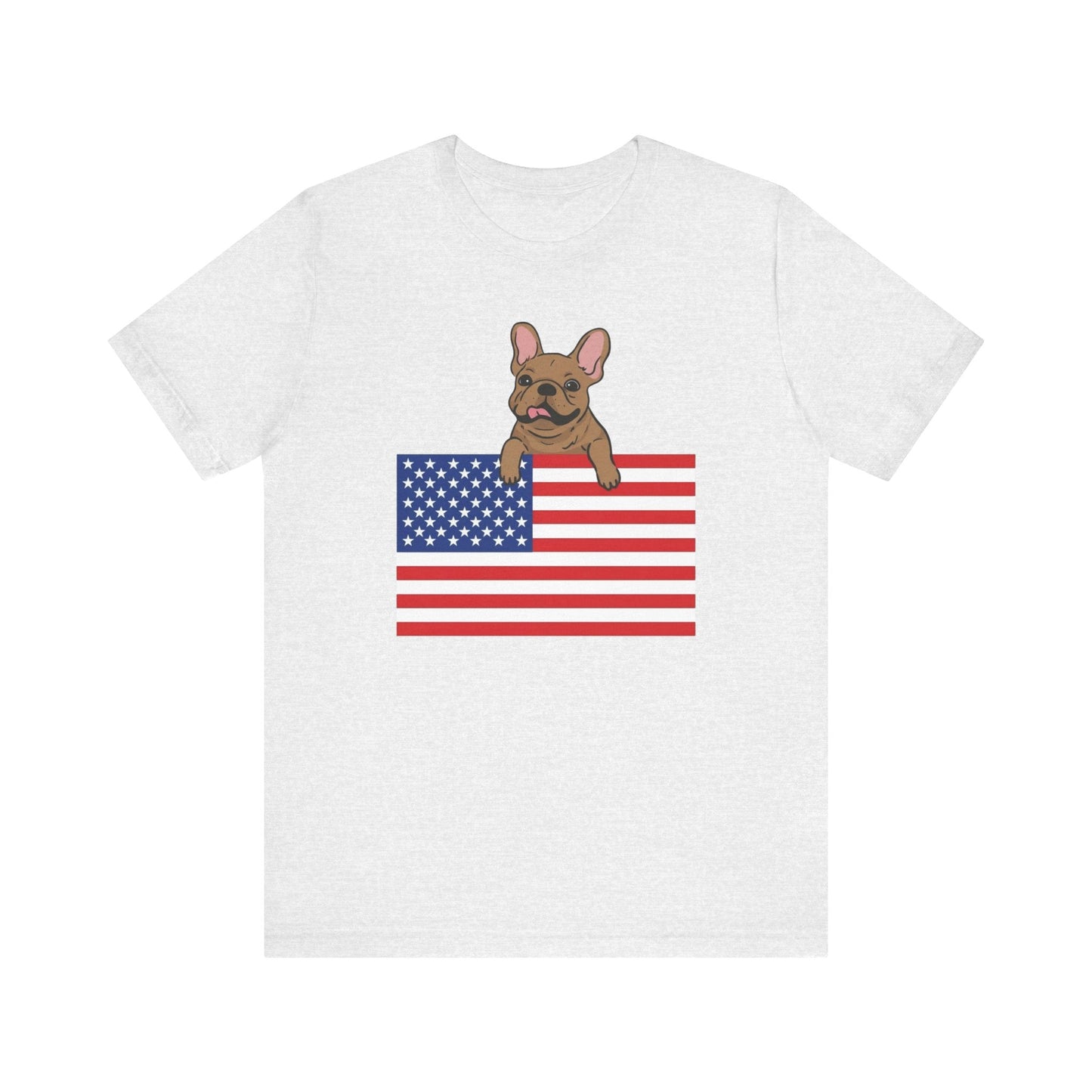Custom Flag Fawn Frenchie USA TShirt