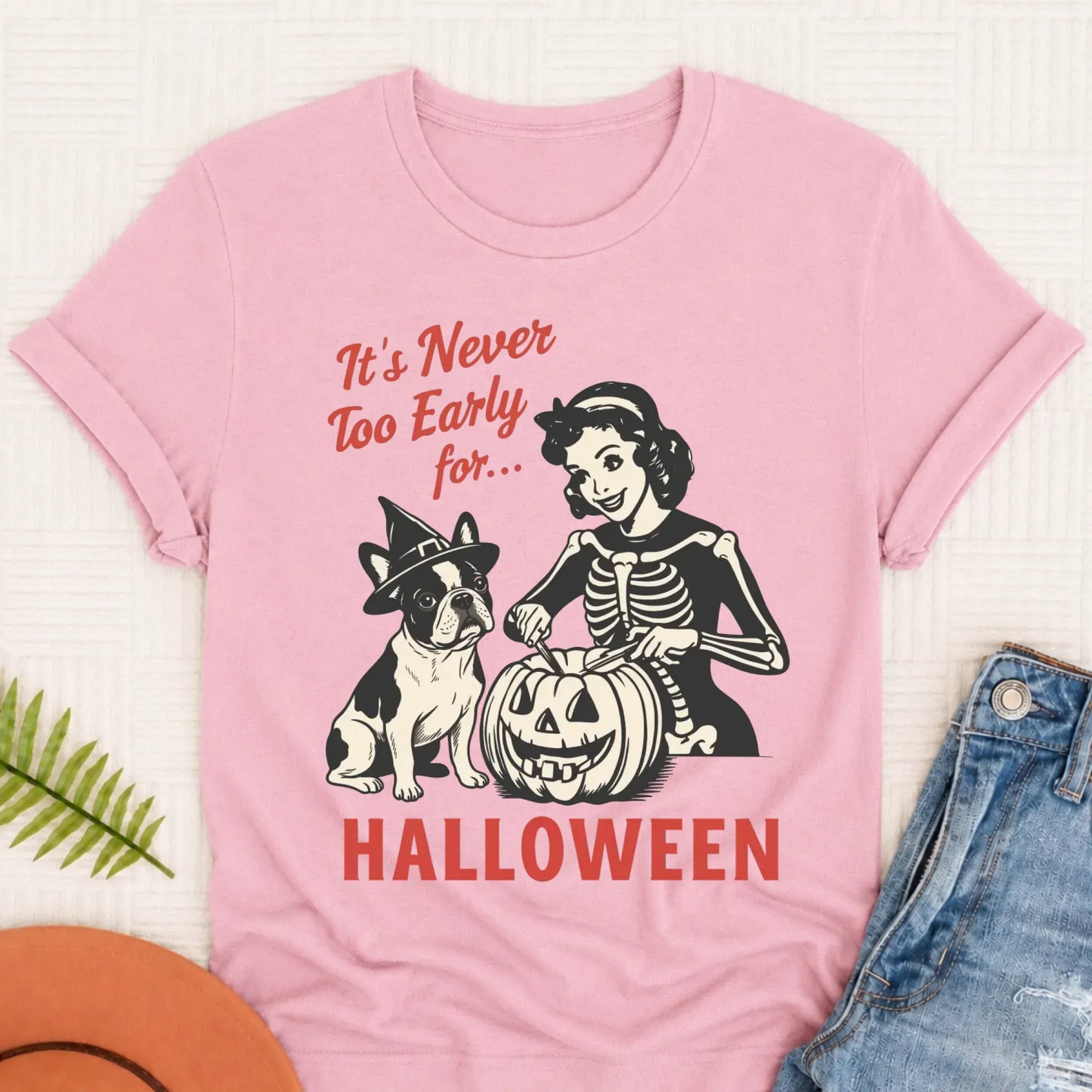 Custom French Bulldog Early Halloween Unisex TShirt Blossom