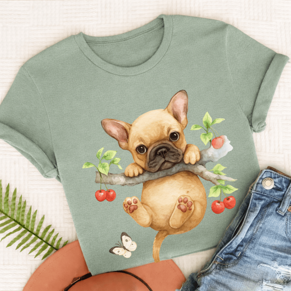Custom French Bulldog Hang In There Unisex Tshirt Bay