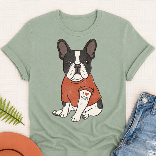 Custom French Bulldog Mom Tattoo Unisex TShirt 3XL