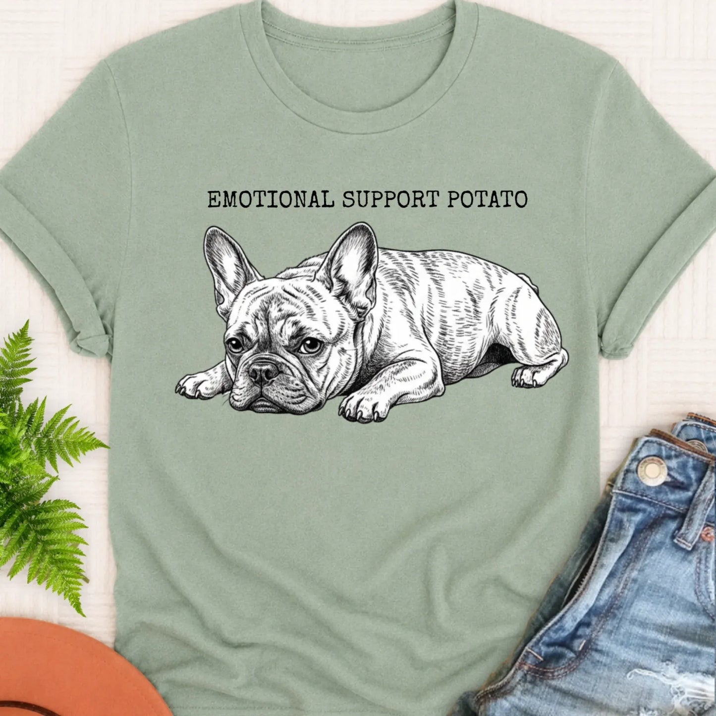 T-Shirt Bay / S Custom French Bulldog Potato Unisex TShirt