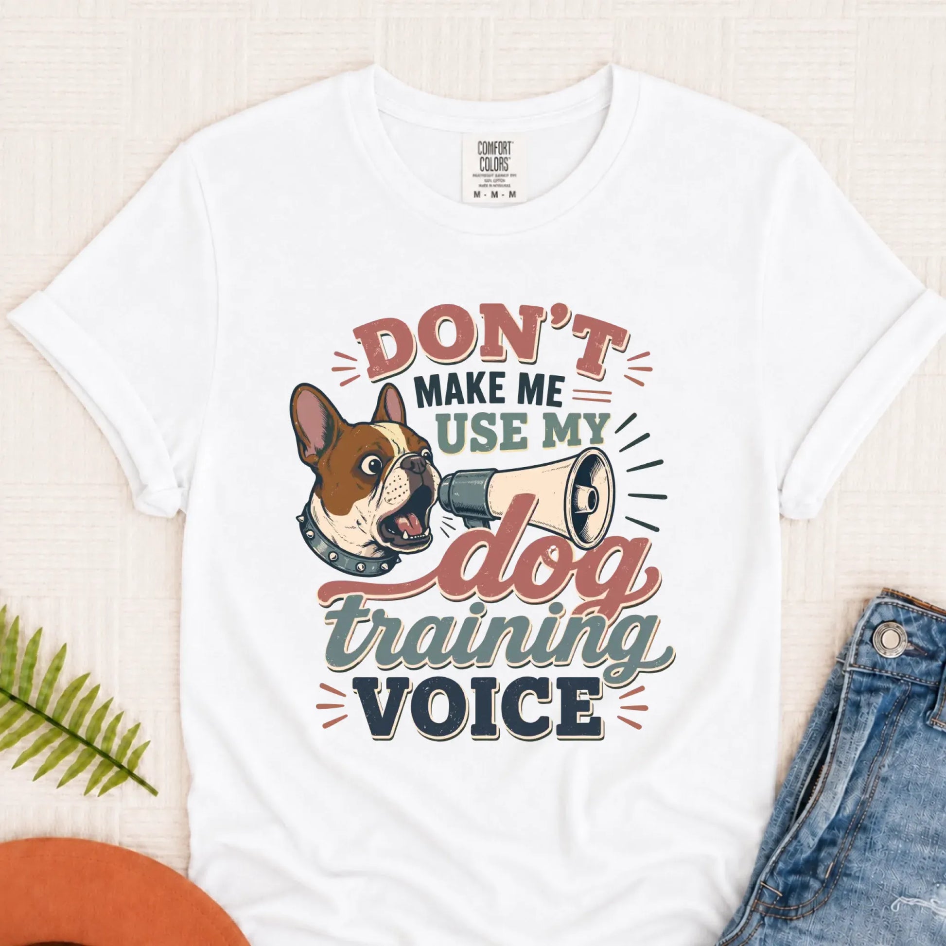 Custom French Bulldog Training Voice Unisex TShirt White