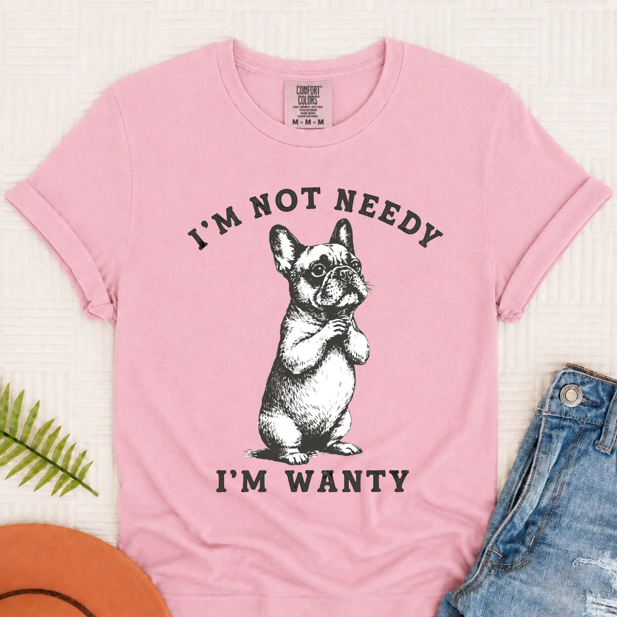 Custom French Bulldog Wanty Unisex TShirt Blossom