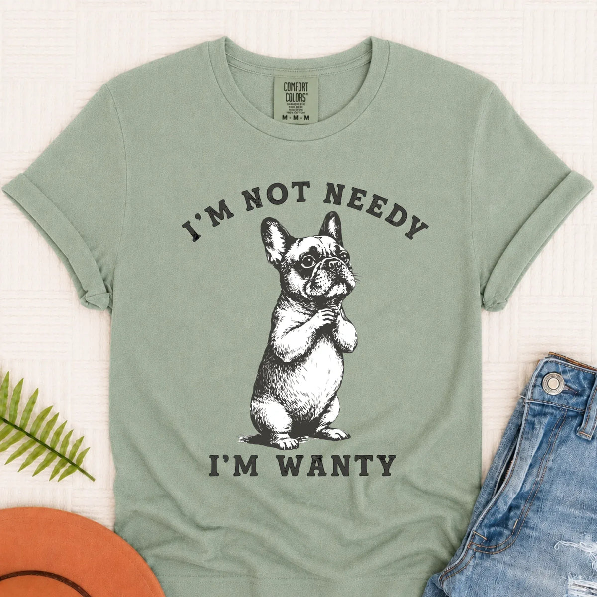 Custom French Bulldog Wanty Unisex TShirt Bay