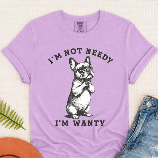 Custom French Bulldog Wanty Unisex TShirt Orchid