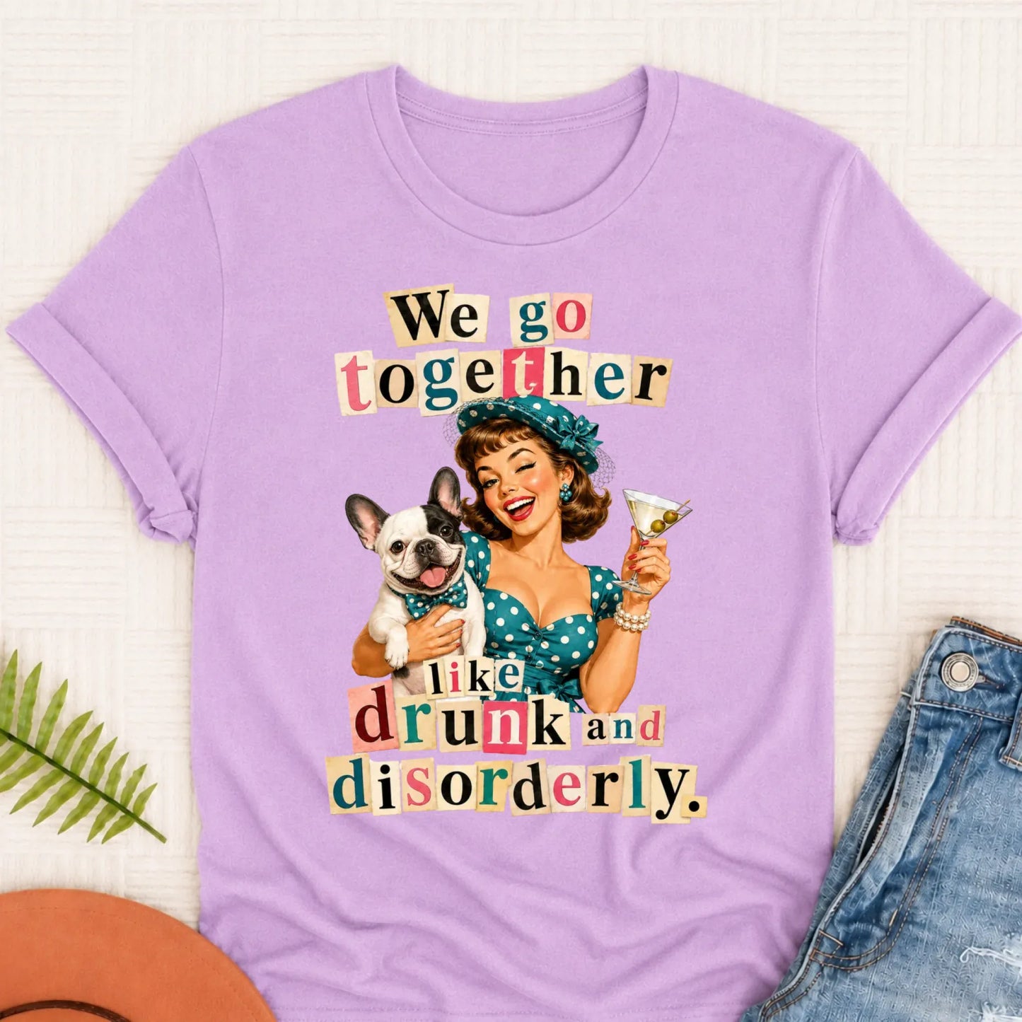 Custom French Drunk Disorderly Unisex TShirt Orchid