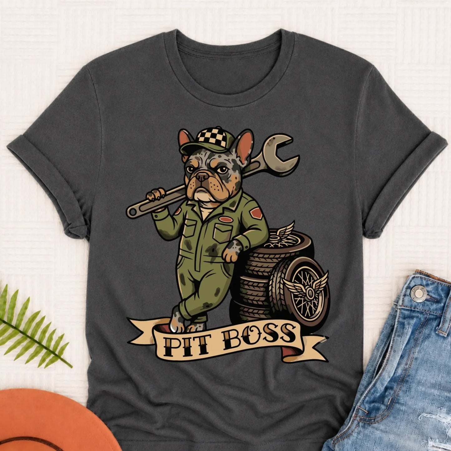 Custom French Pit Boss Car Racing Unisex Tshirt Pepper