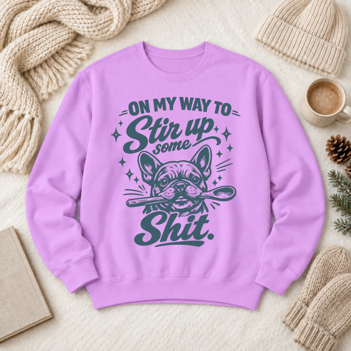Custom Frenchie Baking Snark Unisex Sweatshirt - Sweatshirt - Good Girl John