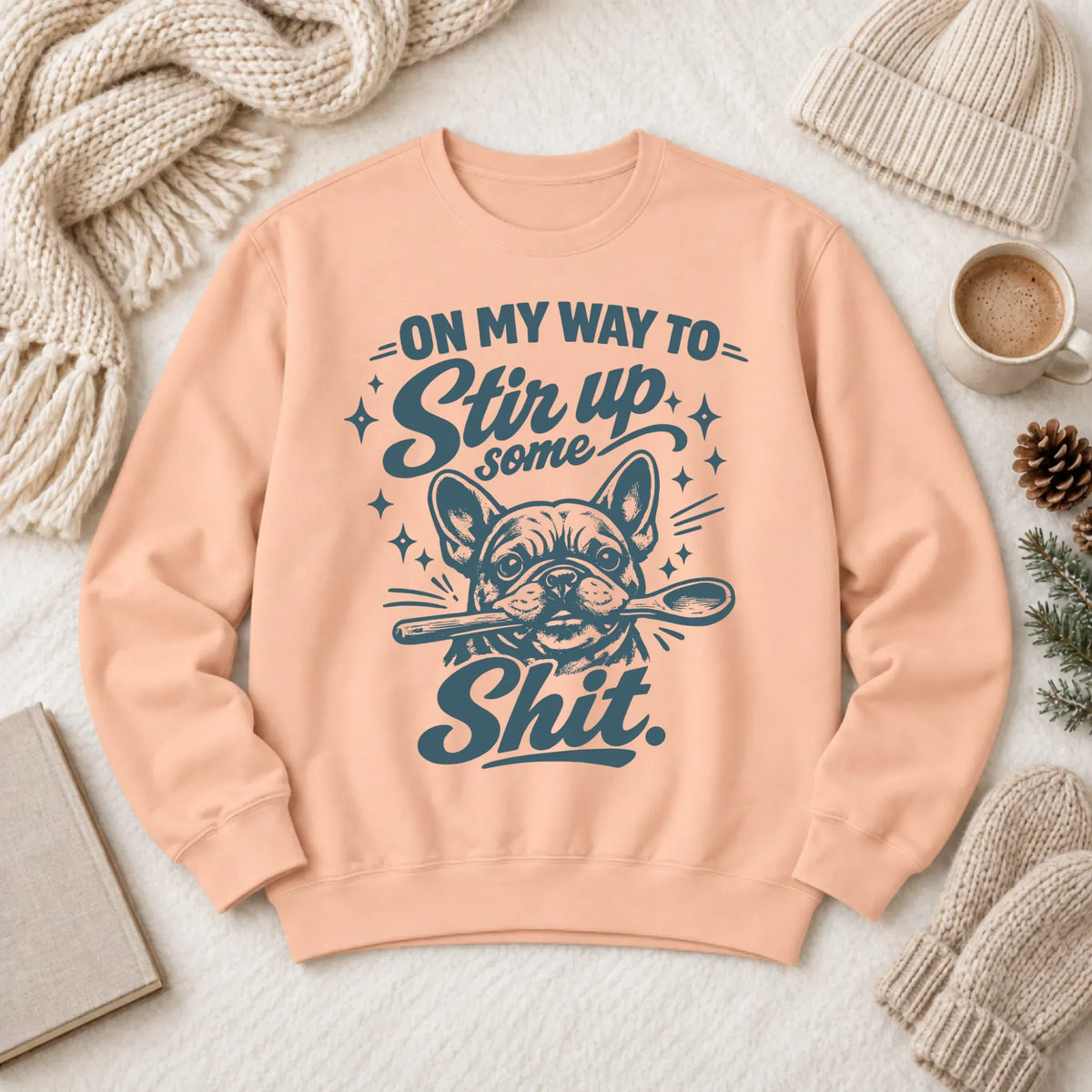 Custom Frenchie Baking Snark Unisex Sweatshirt - Sweatshirt - Good Girl John