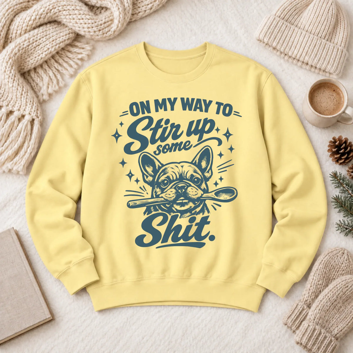 Custom Frenchie Baking Snark Unisex Sweatshirt - Sweatshirt - Good Girl John