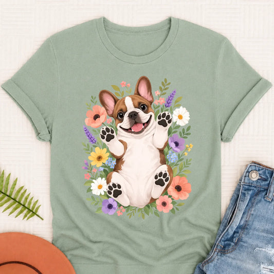 Custom Frenchie Belly Rubs Garden Unisext Tshirt 3XL