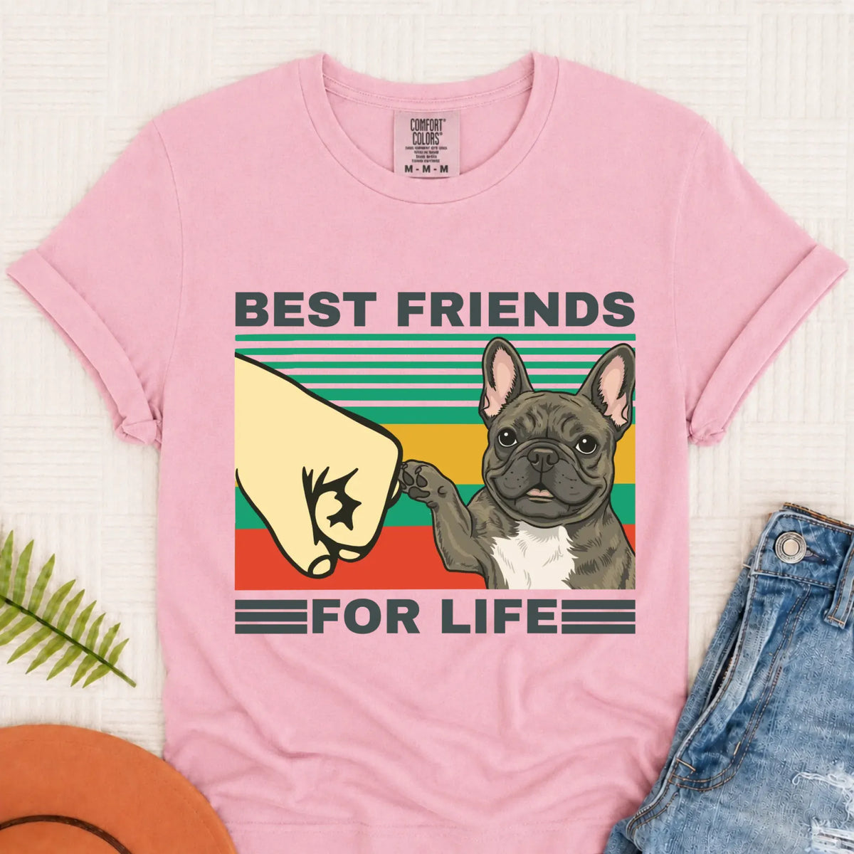 Customizer Monster Light 1717 / Blossom / S Custom Frenchie Best Friends Unisex Tshirt