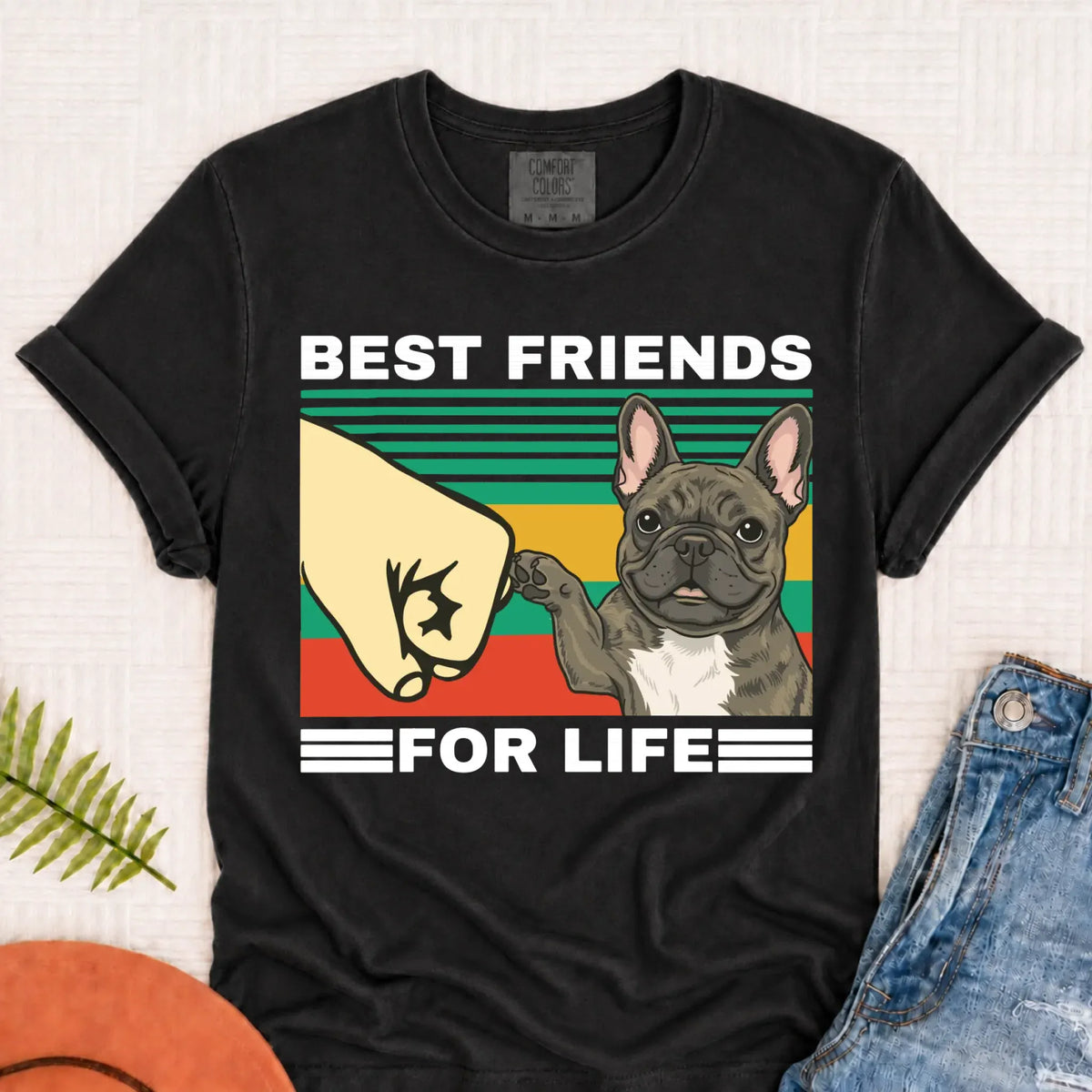 Customizer Monster Dark 1717 / Graphite / S Custom Frenchie Best Friends Unisex Tshirt