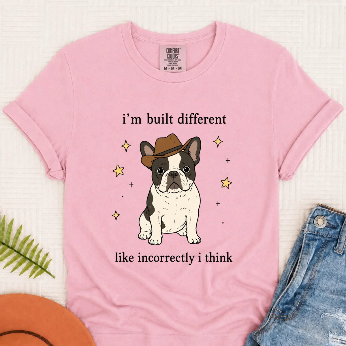 Customizer Monster Light 1717 / Blossom / S Custom Frenchie Built Different Unisex TShirt