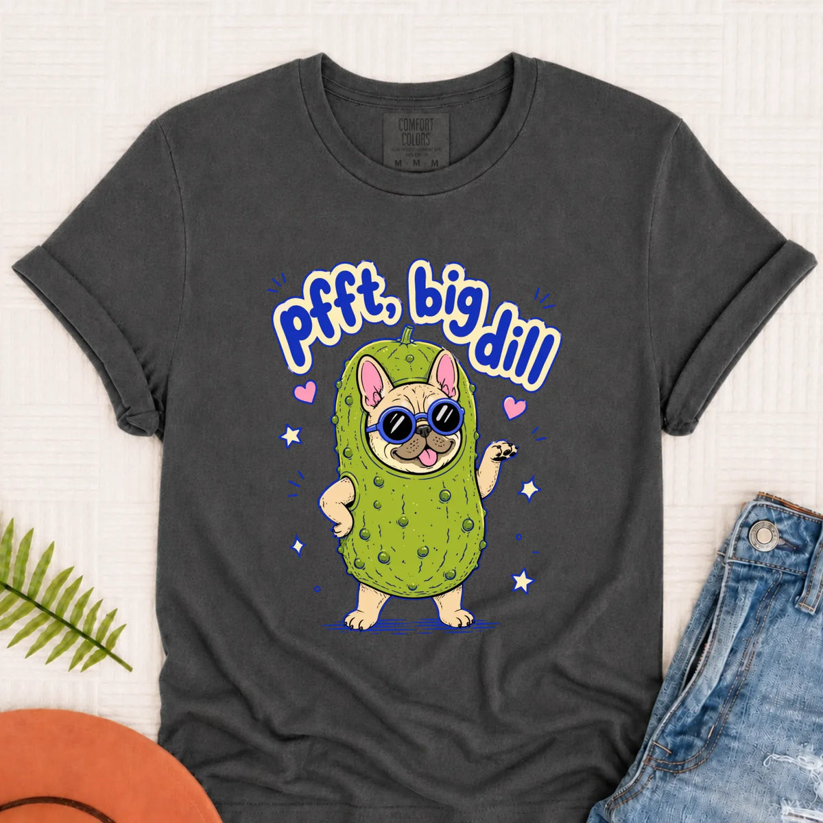 Customizer Monster Dark 1717 / Pepper / S Custom Frenchie Bulldog Big Dill Pickle Unisex TShirt