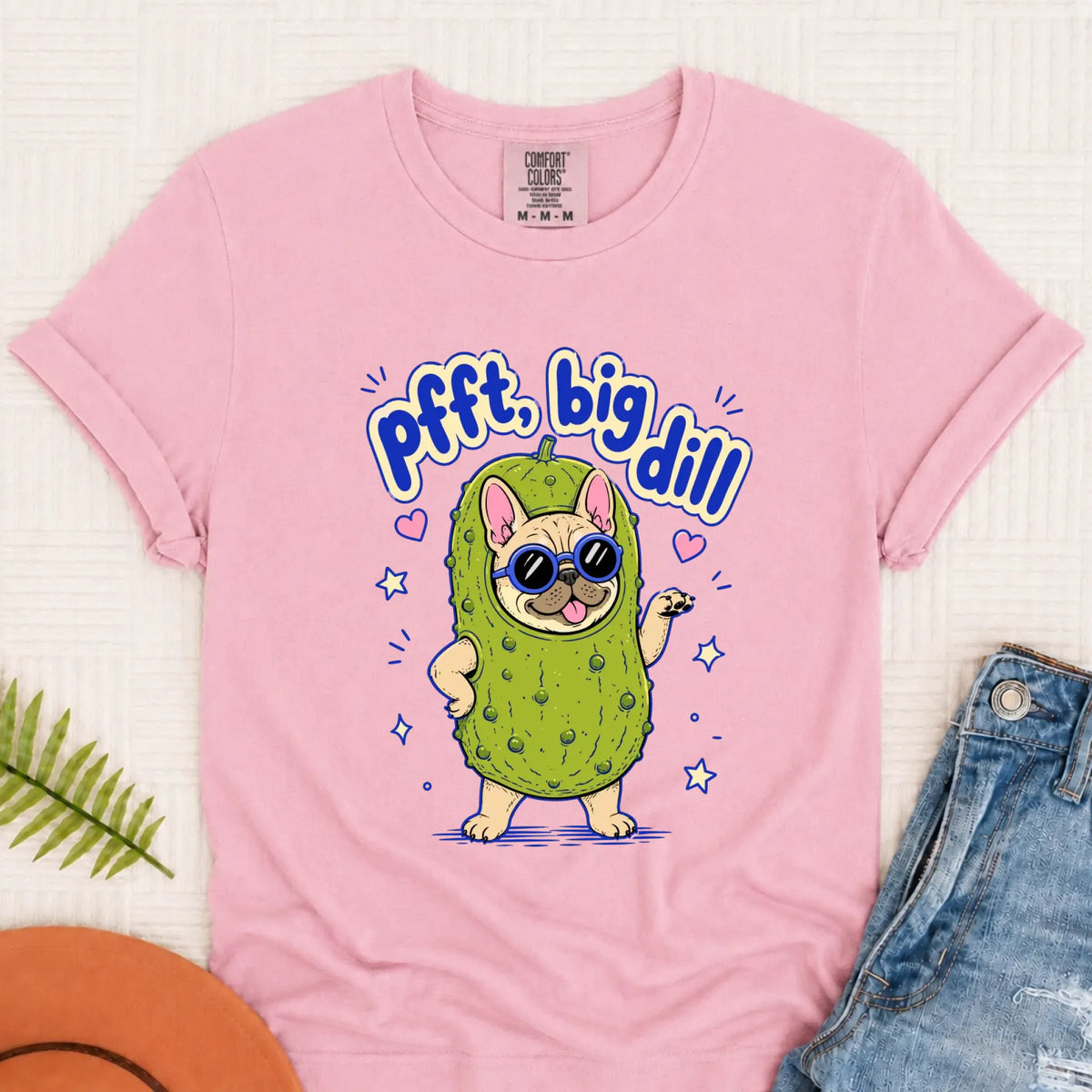 Customizer Monster Light 1717 / Blossom / S Custom Frenchie Bulldog Big Dill Pickle Unisex TShirt