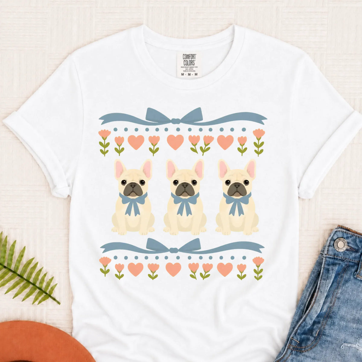 Custom Frenchie Bulldog Grandma Unisex TShirt White