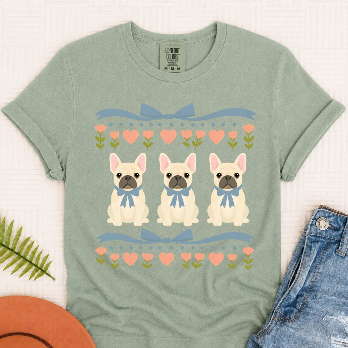 Custom Frenchie Bulldog Grandma Unisex TShirt Bay
