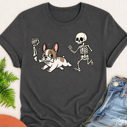Custom Frenchie Bulldog Grave Robber Unisex TShirt Pepper