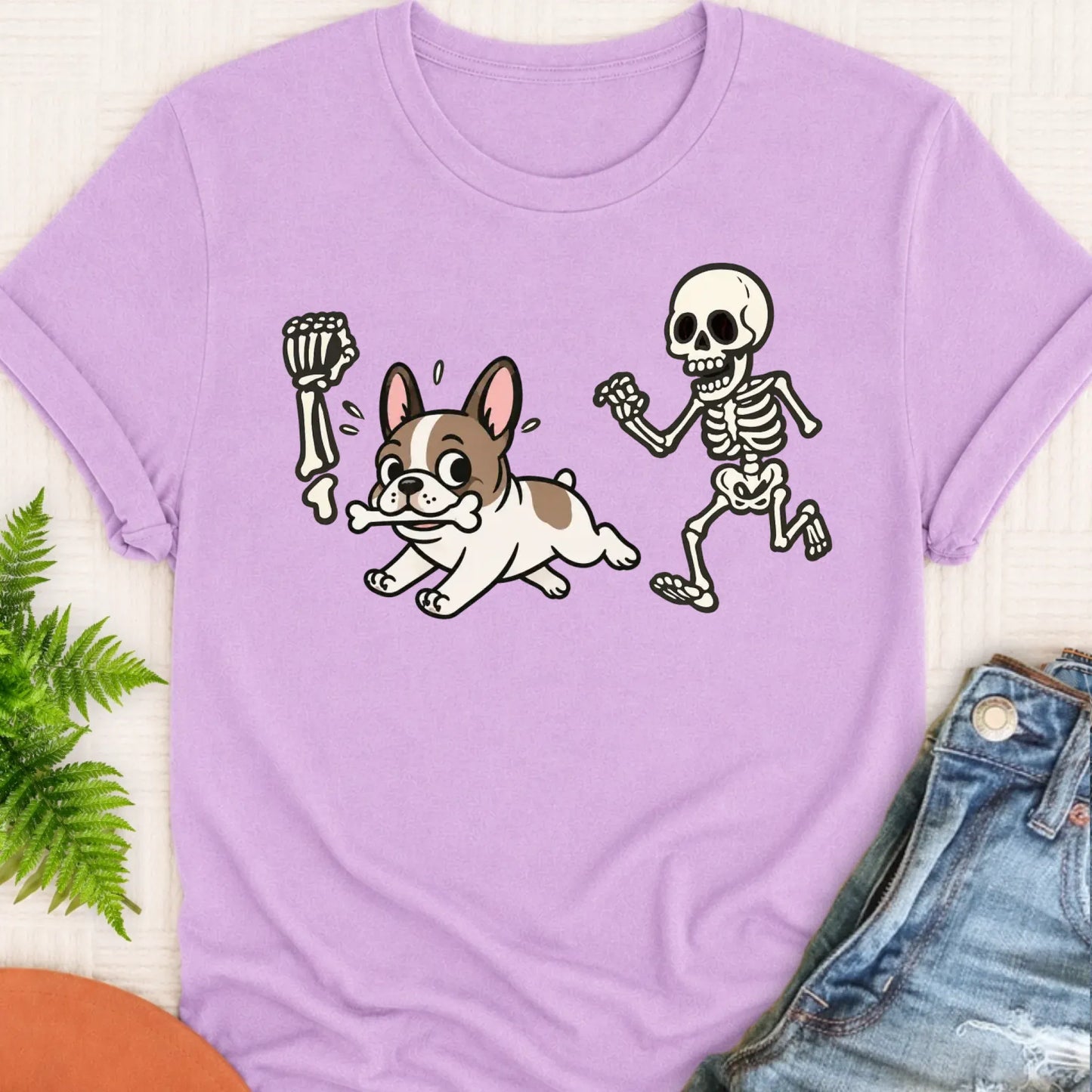 T-Shirt Orchid / S Custom Frenchie Bulldog Grave Robber Unisex TShirt