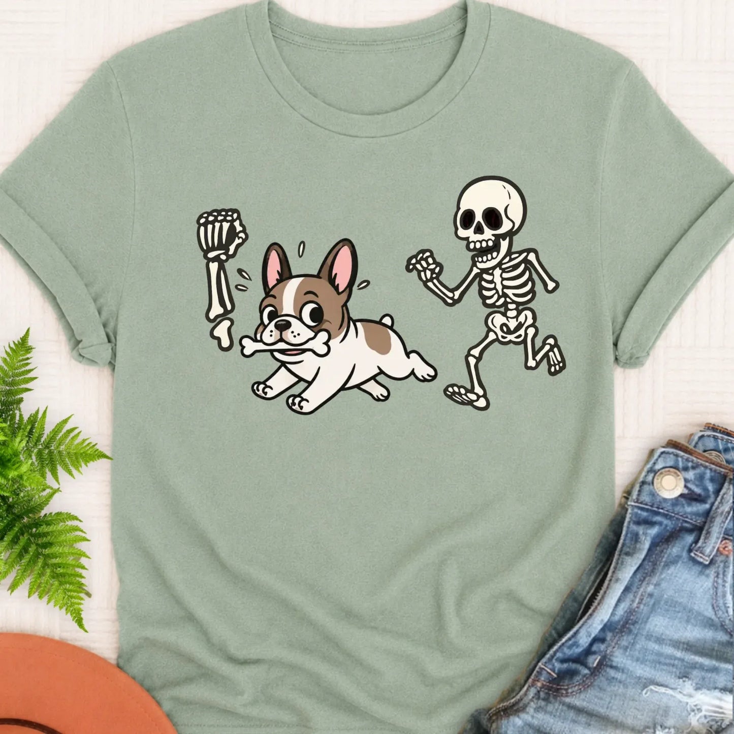 T-Shirt Bay / S Custom Frenchie Bulldog Grave Robber Unisex TShirt