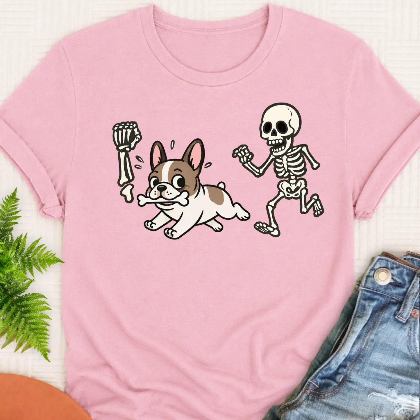 T-Shirt Blossom / S Custom Frenchie Bulldog Grave Robber Unisex TShirt
