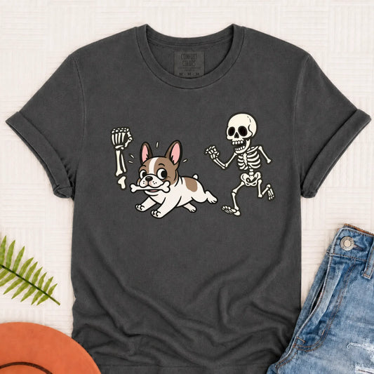 Custom Frenchie Bulldog Grave Robber Unisex TShirt Pepper