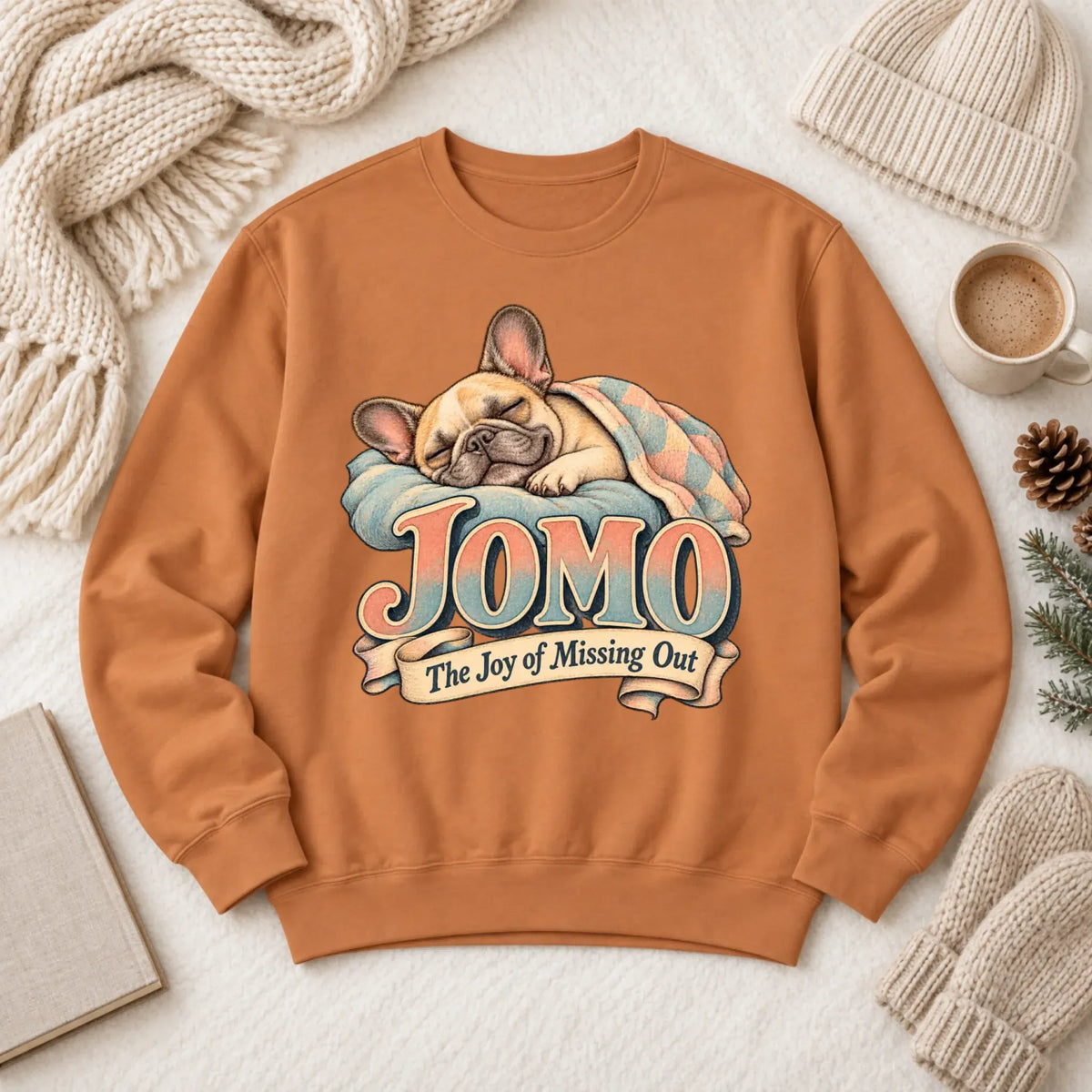 Custom Frenchie Bulldog Sleeping In Unisex Sweatshirt Yam