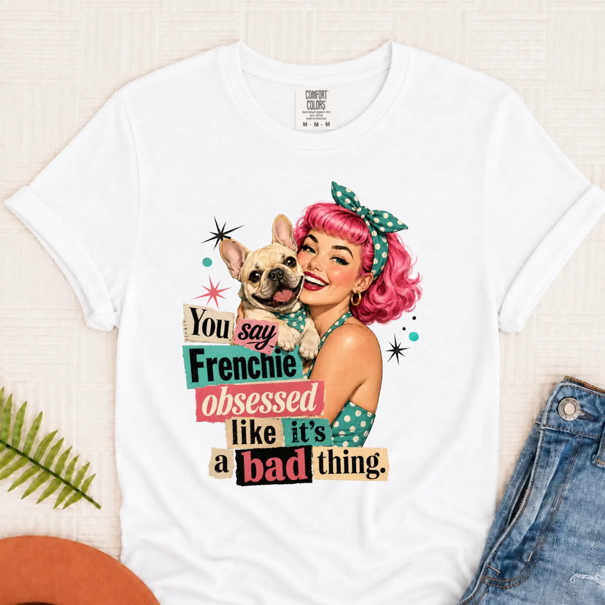 Custom Frenchie Bulldog Snarky Unisex TShirt White