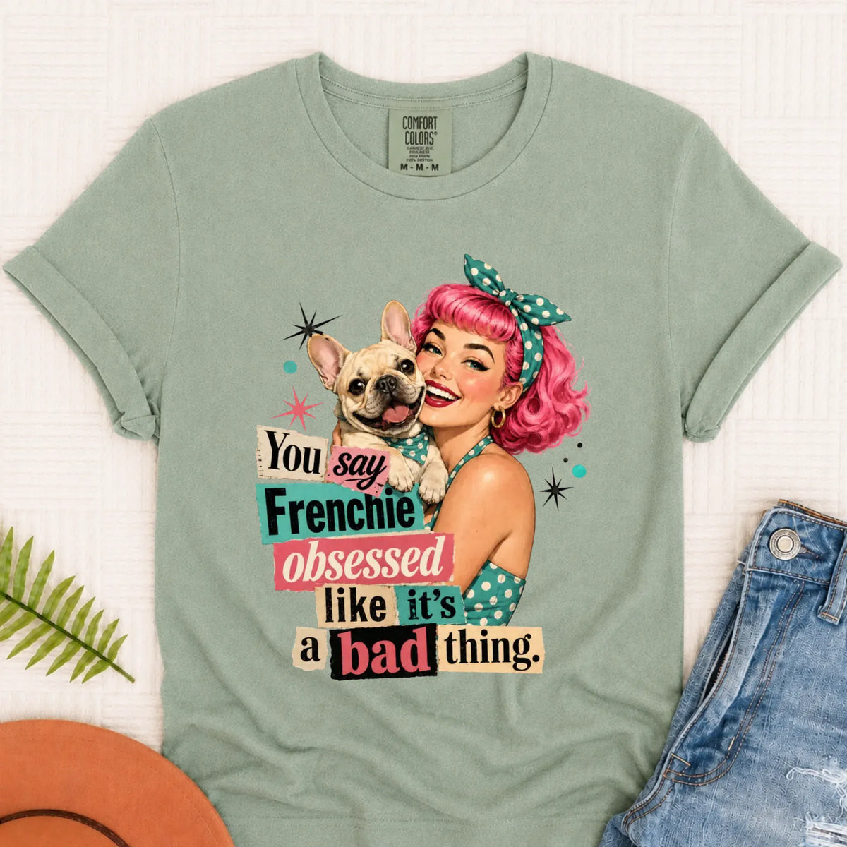 Custom Frenchie Bulldog Snarky Unisex TShirt Bay