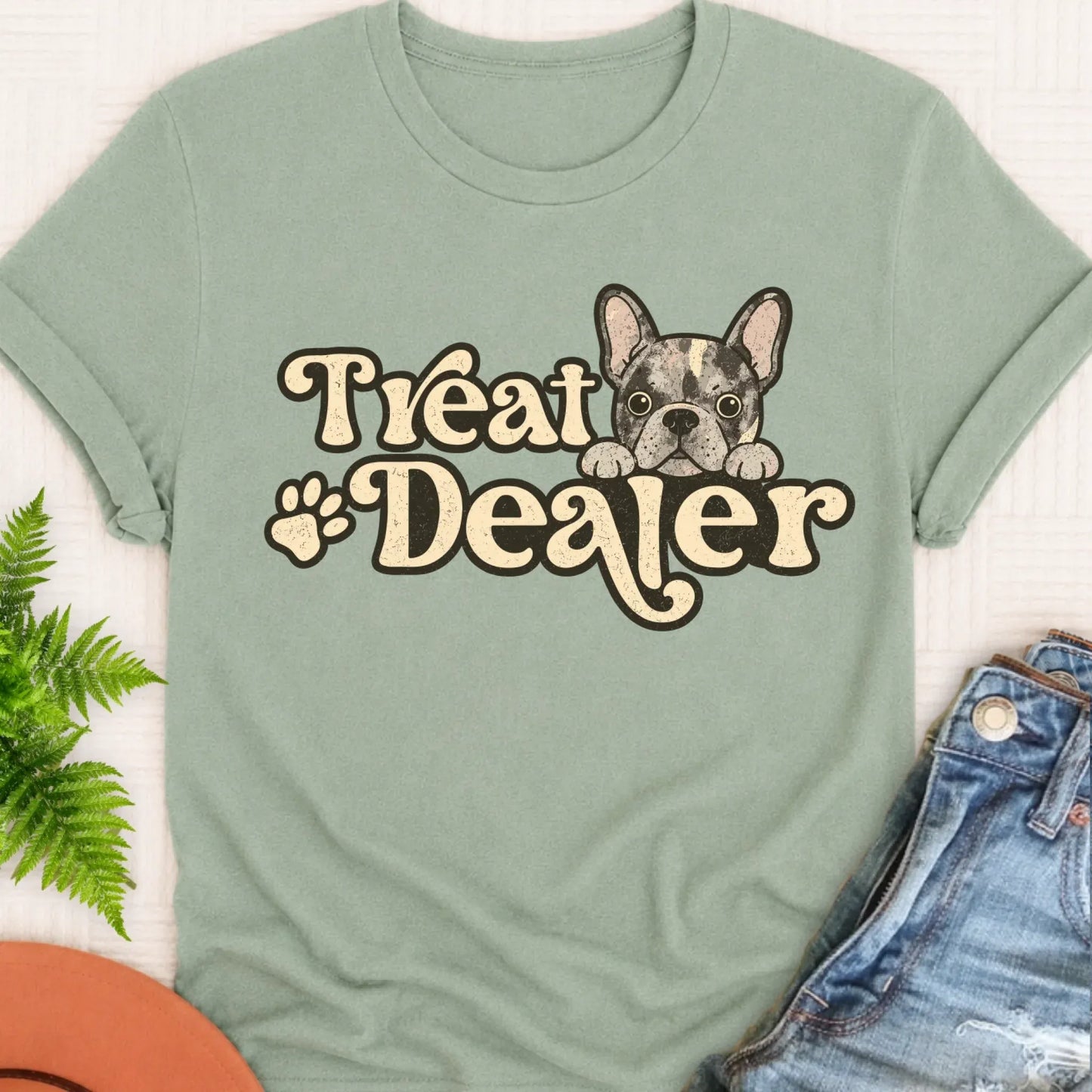 Youth Tshirt Bay / S Custom Frenchie Bulldog Treat Dealer Unisex TShirt