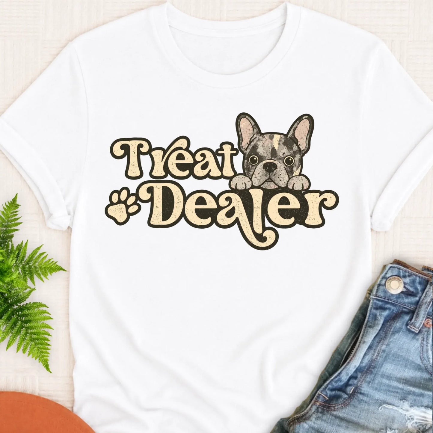 Youth Tshirt White / S Custom Frenchie Bulldog Treat Dealer Unisex TShirt