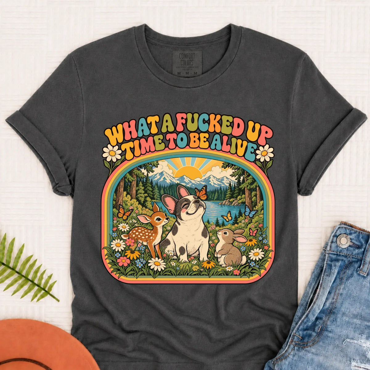 Custom Frenchie Crazy Time Funny Unisex Tshirt Pepper