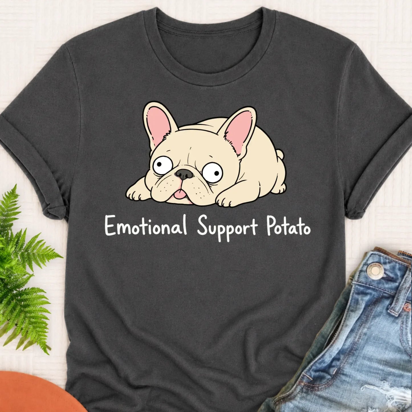 T-Shirt Pepper / S Custom Frenchie Derp Potato Unisex Tshirt