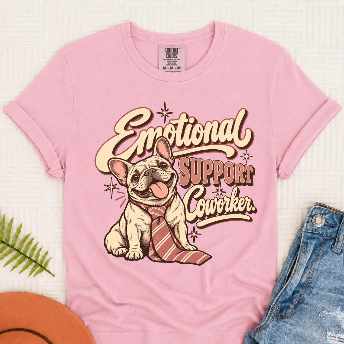Customizer Monster Light 1717 / Blossom / S Custom Frenchie Emotional Support Coworker Unisex TShirt