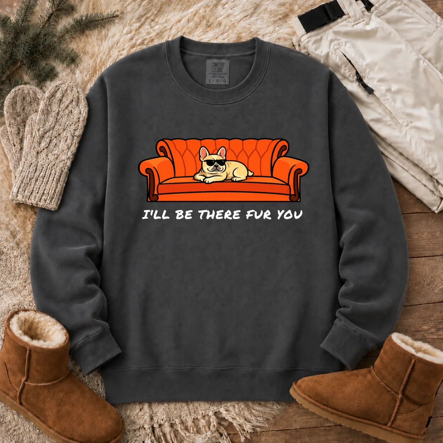 Custom Frenchie Friends There Fur You Unisex Sweatshirt Pepper