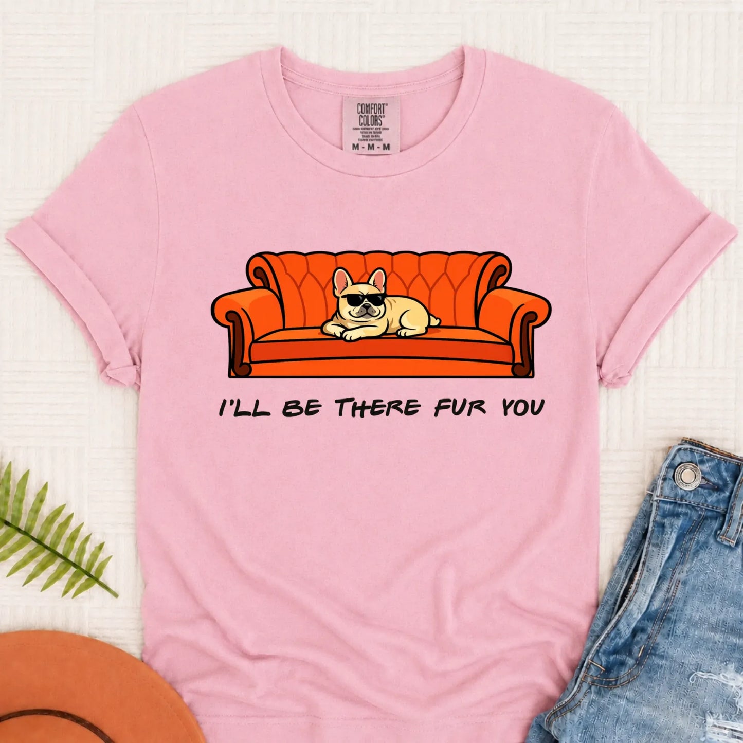 Custom Frenchie Friends There Fur You Unisex TShirt Blossom