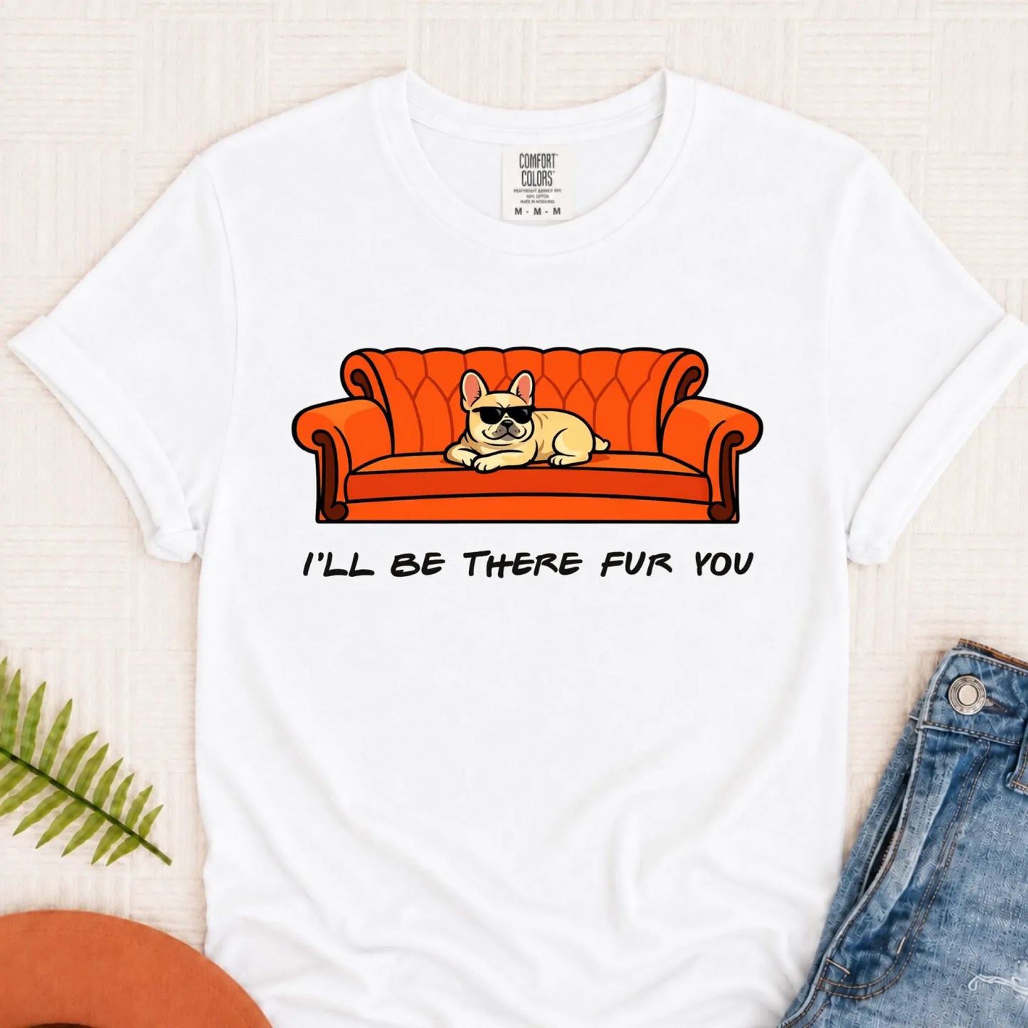 Custom Frenchie Friends There Fur You Unisex TShirt White