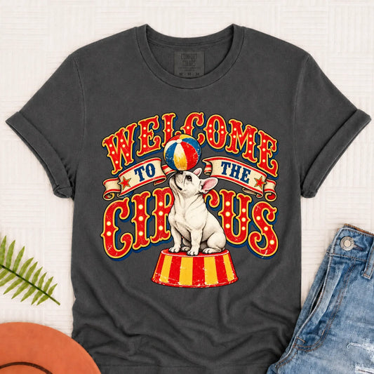 Custom Frenchie Funny Circus Unisex TShirt Pepper