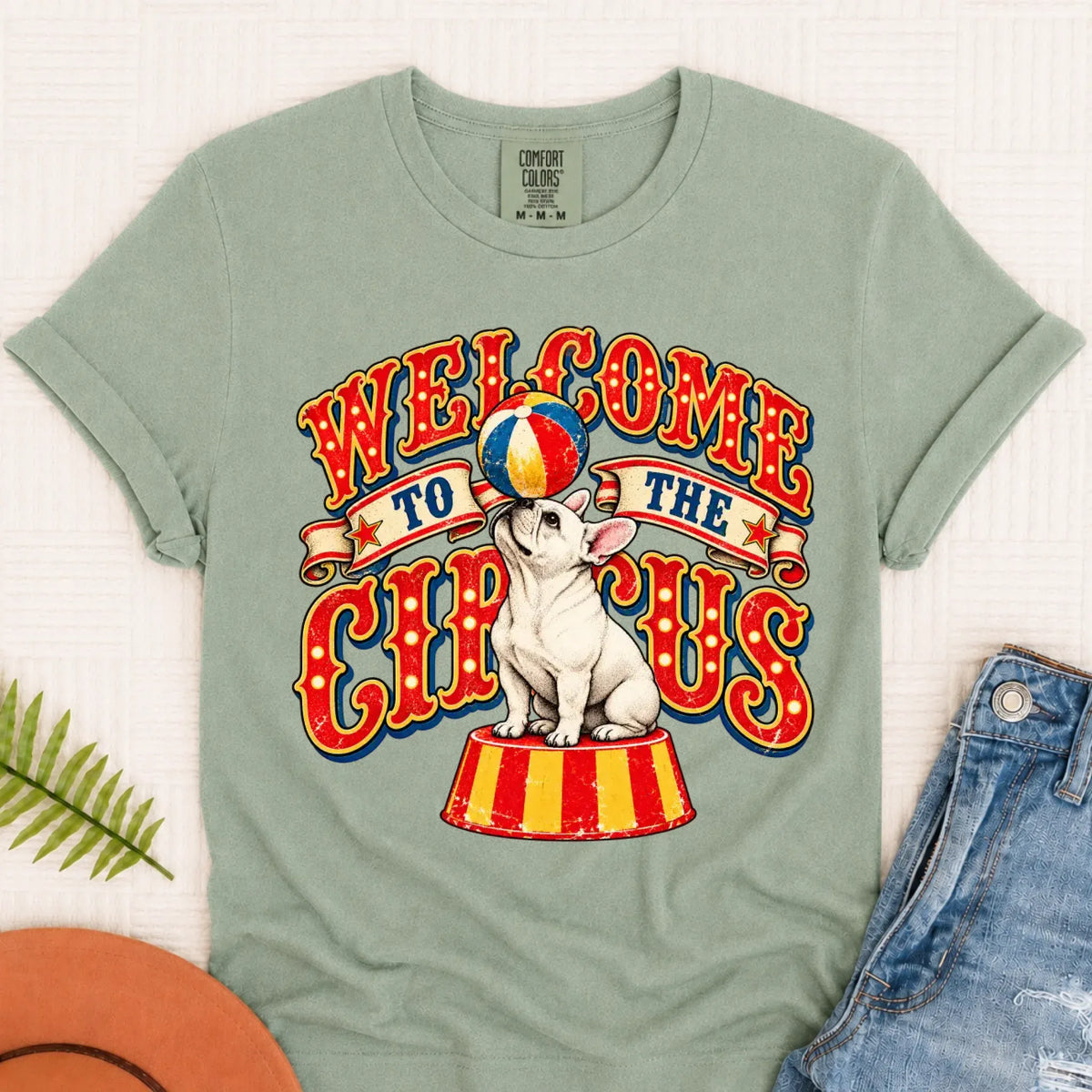 Custom Frenchie Funny Circus Unisex TShirt Bay
