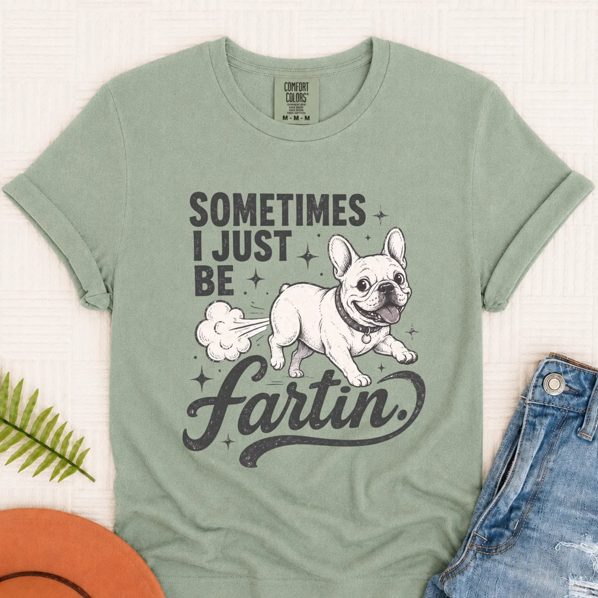 Customizer Monster Light 1717 / Bay / S Custom Frenchie Funny Fartin' Unisex TShirt