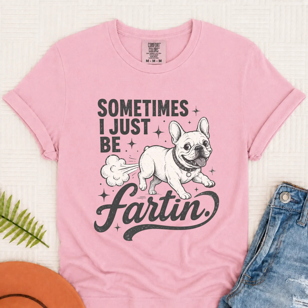Customizer Monster Light 1717 / Blossom / S Custom Frenchie Funny Fartin' Unisex TShirt