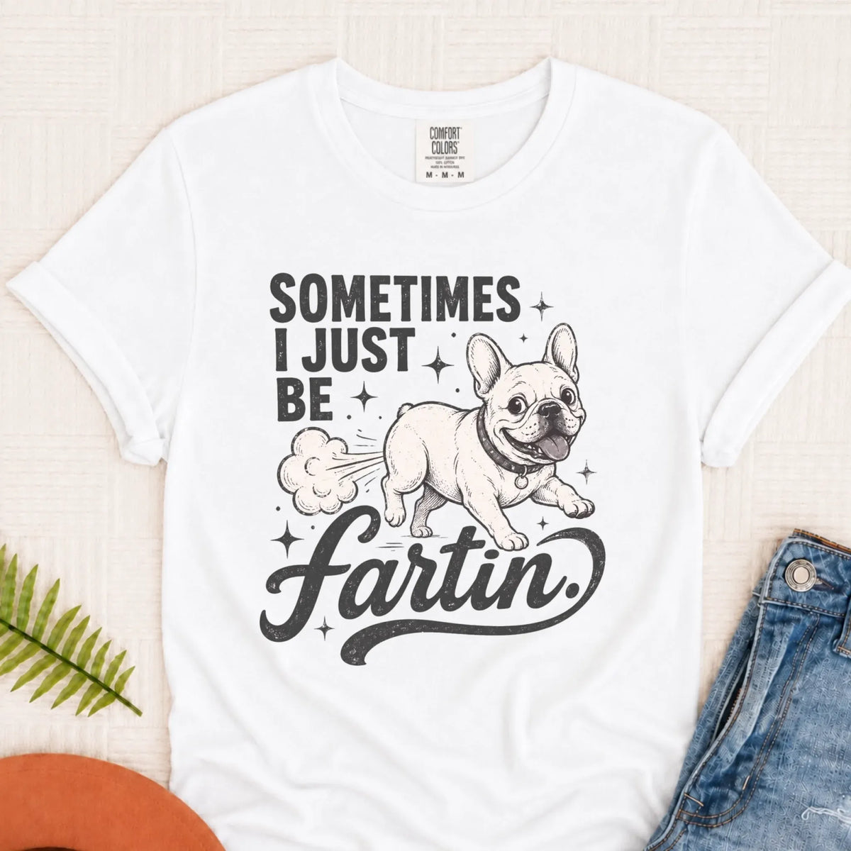 Customizer Monster Light 1717 / White / S Custom Frenchie Funny Fartin' Unisex TShirt