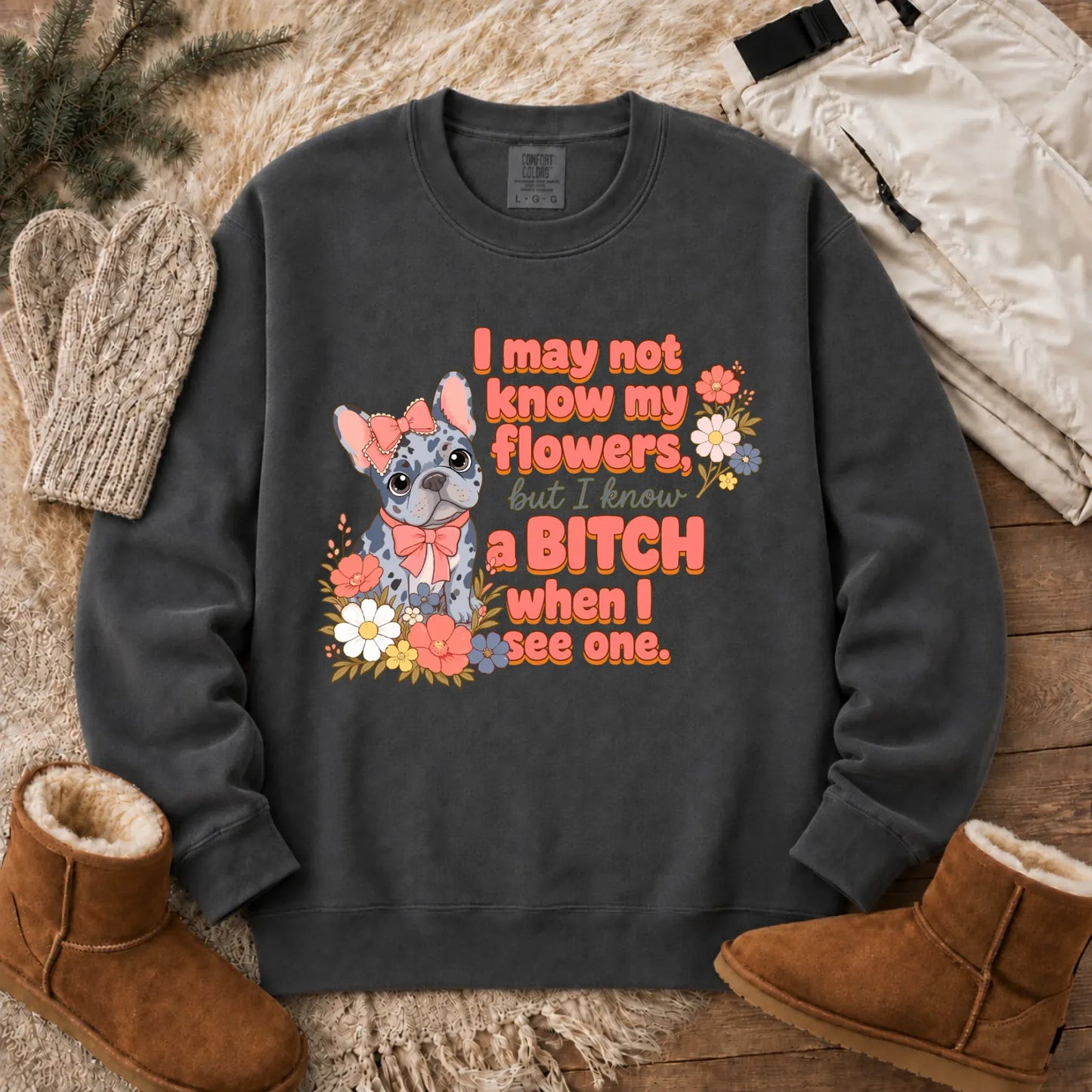 Custom Frenchie Funny Gardening Unisex Sweatshirt Pepper