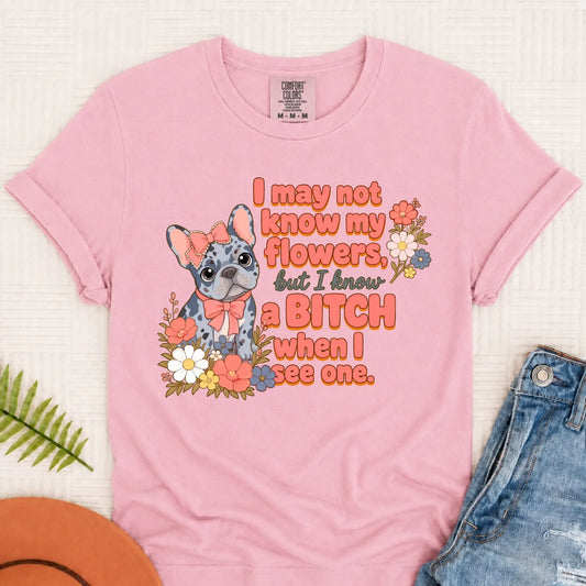 Custom Frenchie Funny Gardening Unisex TShirt Blossom