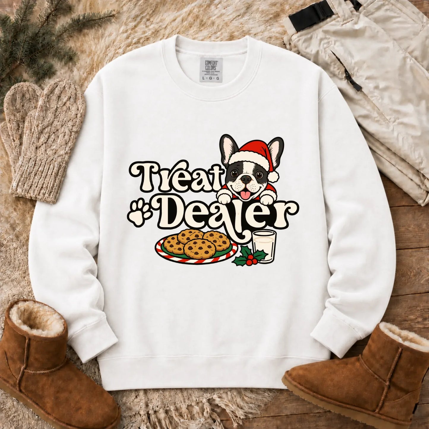 Sweatshirt White / S Custom Frenchie Halloween Treat Dealer Unisex Sweatshirt