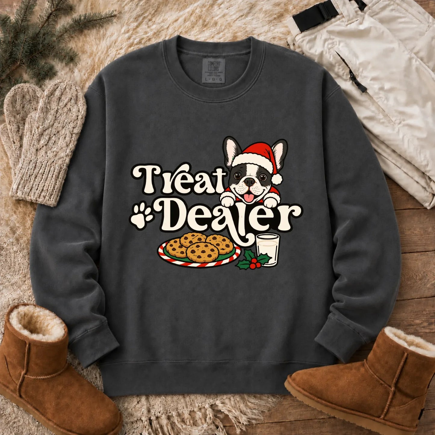 Sweatshirt Pepper / S Custom Frenchie Halloween Treat Dealer Unisex Sweatshirt